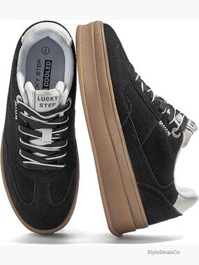 Chunky Retro Platform Sneakers Casual Walking Shoes Comfortable Lace-Up